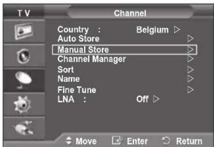 SAMSUNG PS-50Q96HD - Storing Channels Manually - 1
