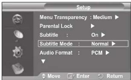 SAMSUNG PS-50Q96HD - Subtitle / Subtitle Mode / Audio Format / Digital Text - 3