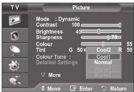 SAMSUNG PS-50Q96HD - Customizing the Picture Settings - 2