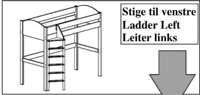 Stige til venstre Ladder Left Leiter links