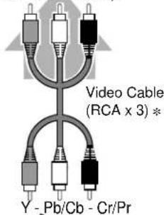 Video Cable (RCA x 3) * Y - Pb/Cb - Cr/Pr