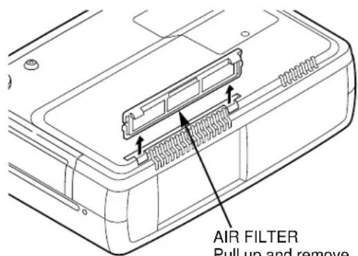 AIR FILTER Pull up and remove