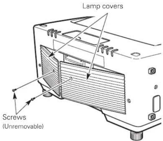 Lamp covers Screws (Unremovable)
