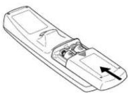 SANYO PLC-EF60 - Remote Control Battery Installation - 3