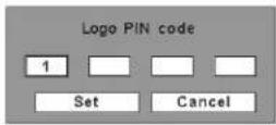 SANYO PLC-XL50A - Change the Logo PIN code - 2
