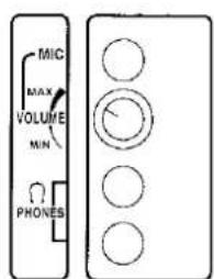 MIC MAX VOLUME MIN PHONES