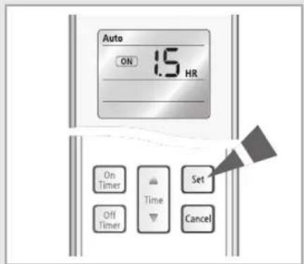SAMSUNG NS052NHXEA - Setting the On Timer - 2