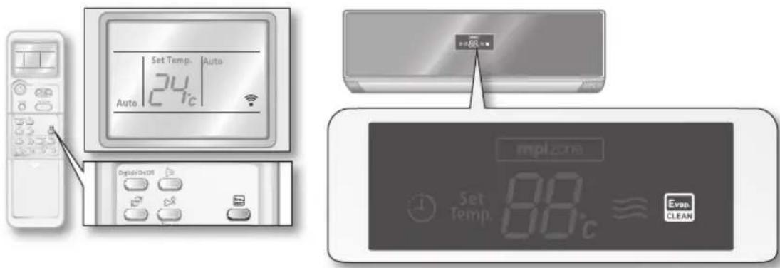 SAMSUNG MH020FVEA - Press the Evap. CLEAN button. - 2