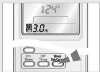 SAMSUNG AVXWPH036EA - Setting the On Timer - 2