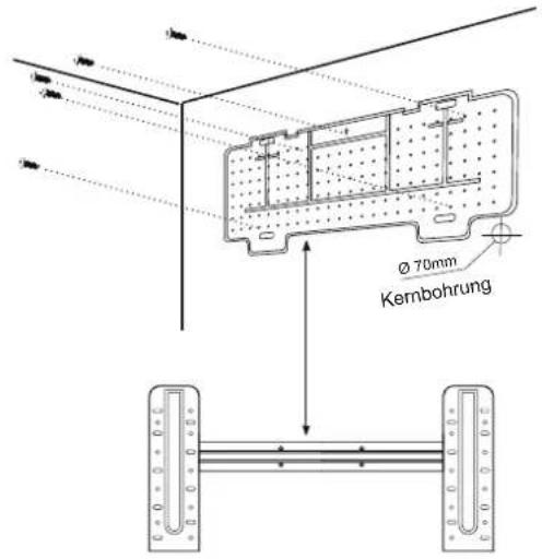 Ø 70mm Kernbohrung
