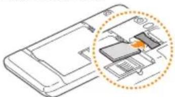SAMSUNG Wave GT-S7230 - Install the SIM or USIM card and battery - 2