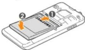 SAMSUNG Wave GT-S7230 - Install the SIM or USIM card and battery - 4