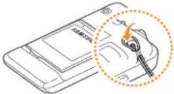 SAMSUNG Wave GT-S7230 - Attach a hand strap (optional) - 1