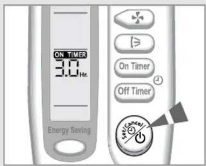 SAMSUNG SC18AS0 - Setting the On Timer - 2