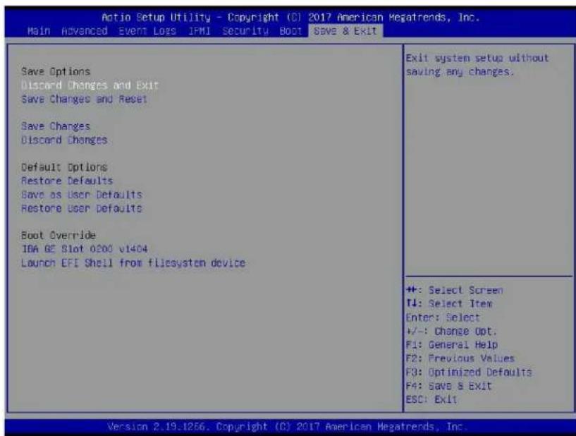 Supermicro X11SRM-VF - Save &amp; Exit - 1