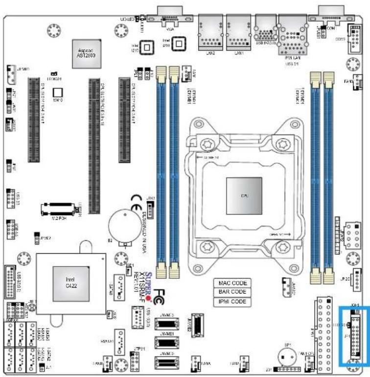 Supermicro X11SRM-VF - Front Control Panel - 1