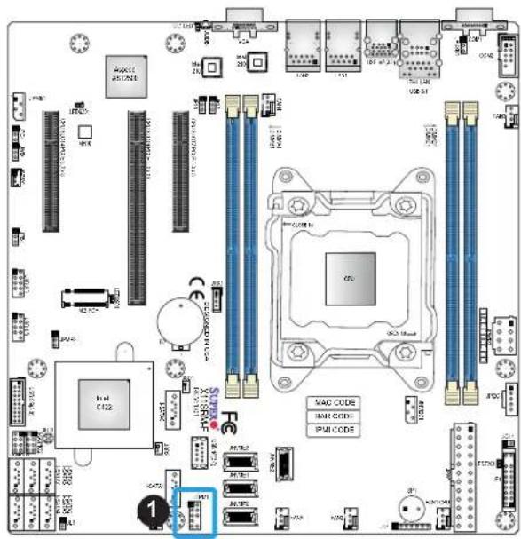 Supermicro X11SRM-VF - TPM/Port 80 Header - 1