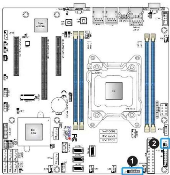 Supermicro X11SRM-VF - Overheat/Fan Fail LED Header - 1