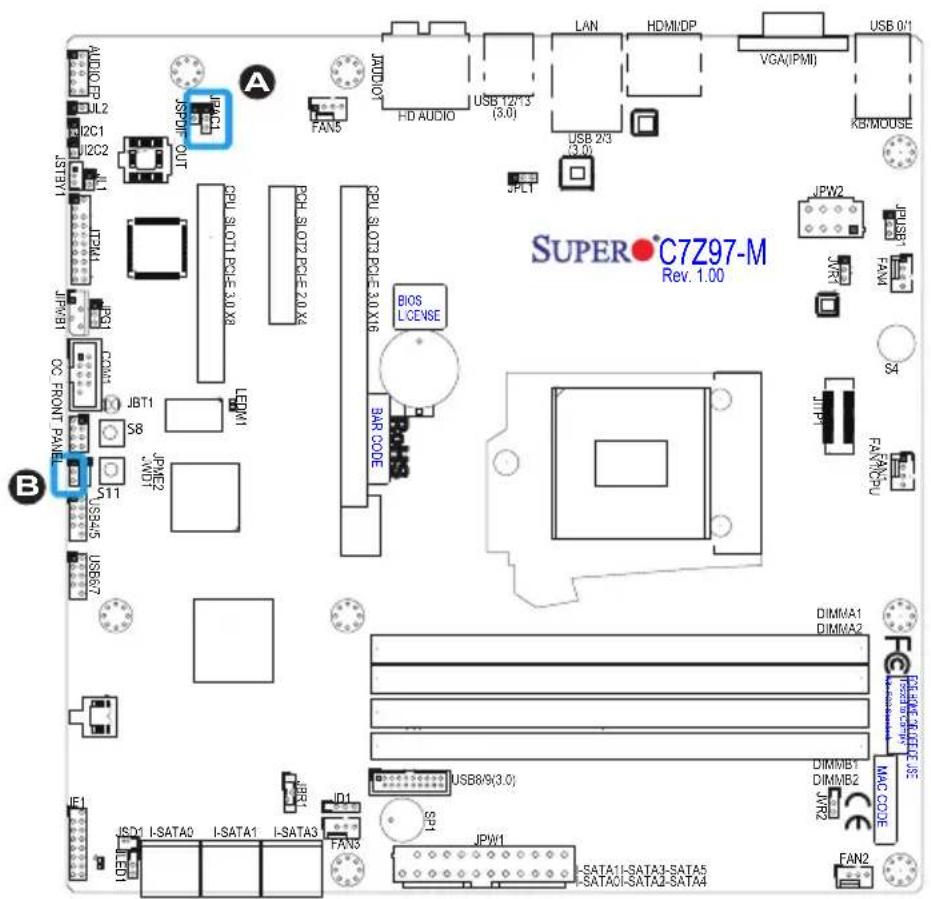 Supermicro C7Z97-M - Watch Dog Enable/Disable (JWD1) - 1