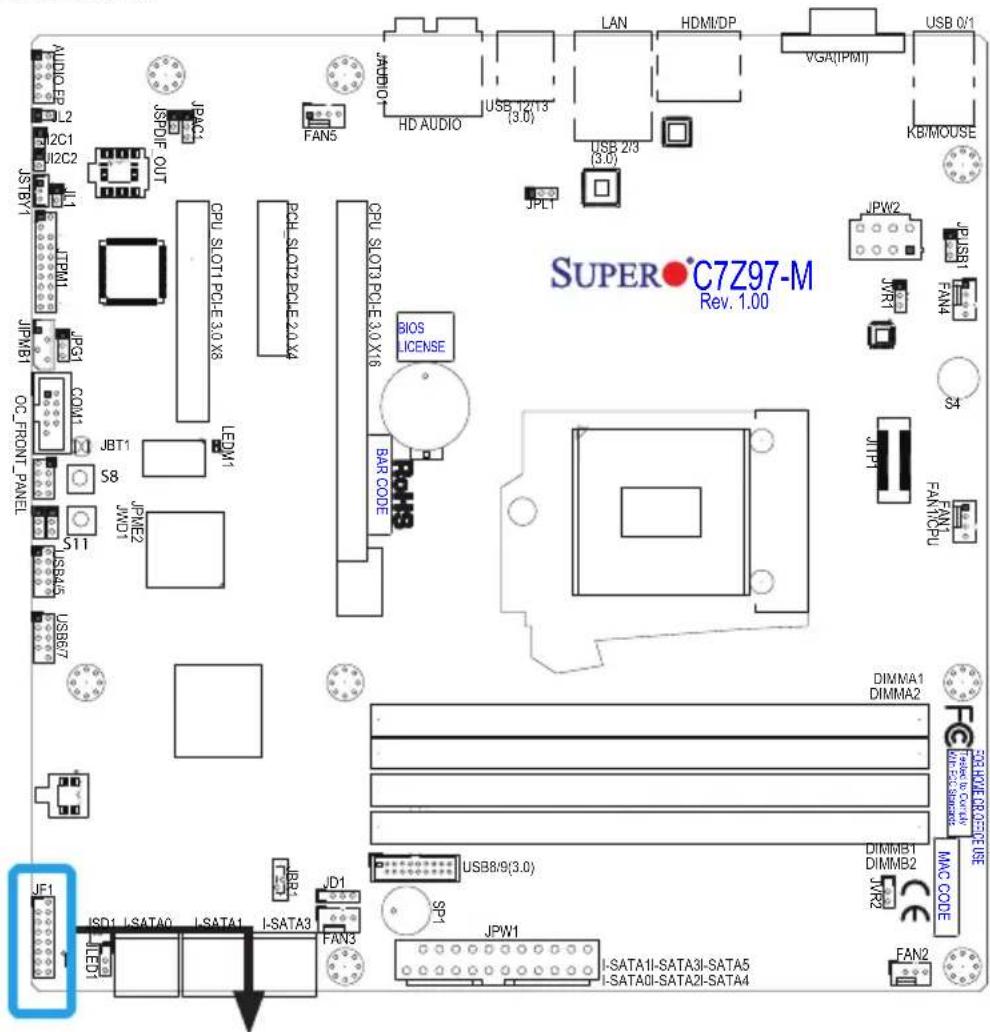 Supermicro C7Z97-M - Front Control Panel - 1