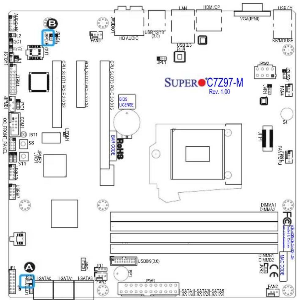 Supermicro C7Z97-M - SPDIF OUT (JSPDIF\_OUT) - 1