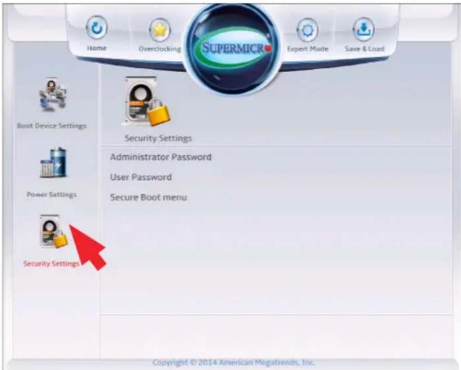 Supermicro C7Z97-M - Security Settings - 1