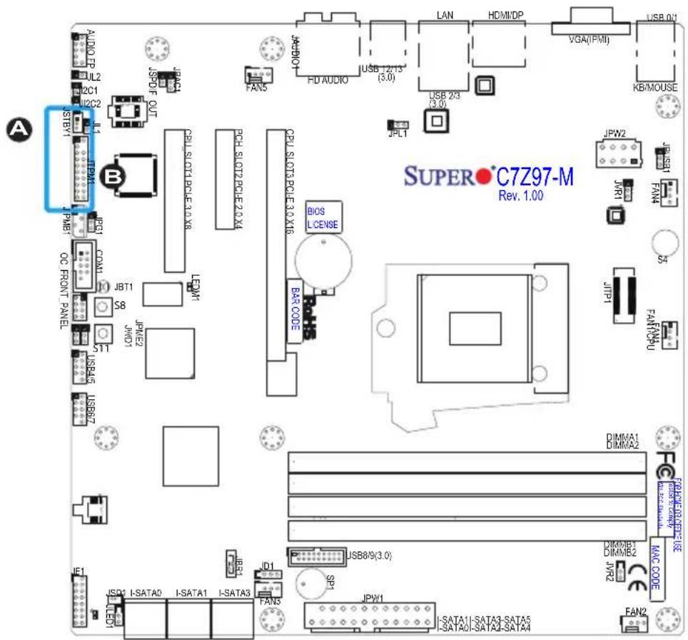 Supermicro C7Z97-M - TPM Header/Port 80 Header - 1