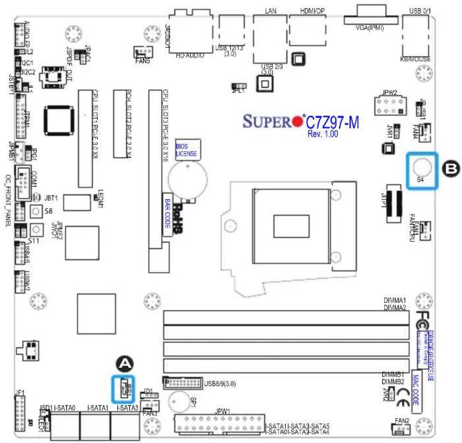 Supermicro C7Z97-M - Power Button (POWER BUTTON) - 1