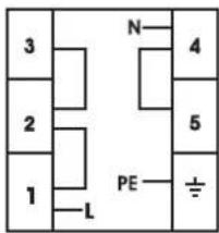 3 2 1 L N 4 5 PE ±