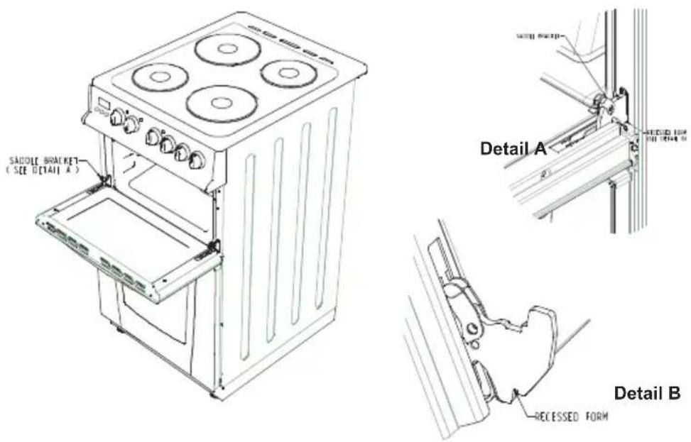 SADDLE BRACKET (SEE DETAIL A) Detail A RECESSED FORM Detail B