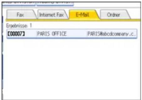 Fax Internet Fax E-Mail Order Ergebnisse: 1 [00007] PARIS OFFICE PARIS@abccompany.c.
