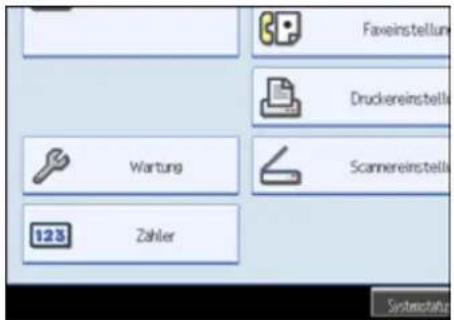 Faxeinstellung Druckereinstell Wartung Scannereinstell 123 Zahler