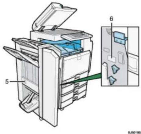 RICOH Aficio MP C3300 - Positionen der Etiketten WARNUNG und VORSICHT für Anwender von Typ 1 und 2 - 5
