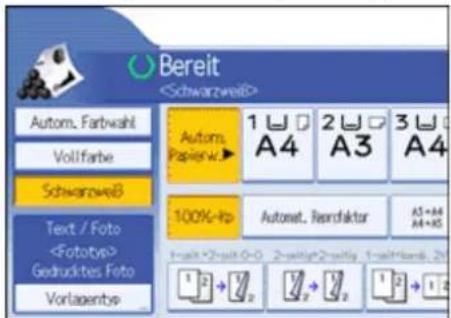 Bereit Autom. Farbwahl Vollfarbe Schwarzwei8 Text / Foto Gedrucktes Foto Vorlagenbp Autom. Papierw 1 A4 2 A3 3 A4 100%-kp Automet. Reindaktor AS+44 M+85 1=alt+2=alt-0=0 2=valg+2=valg+1=alt+kmb-2=1 1 2 → 3 4 5 6 7 8 9 10 11 12