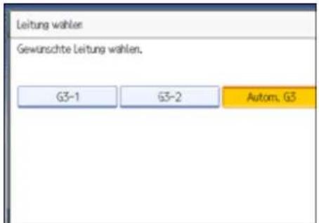 Leitung wahlen Gewünschte Leitung wahlen. G3-1 G3-2 Autom. G3