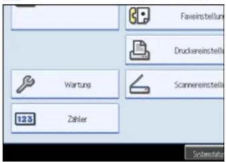 Faveinstellung Druckereinstelle Wartung Scannereinstelle 123 Zahler