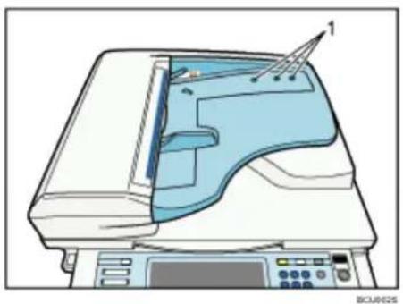 RICOH Aficio MP C3300 - Platzieren von Vorlagen in den ADF - 1