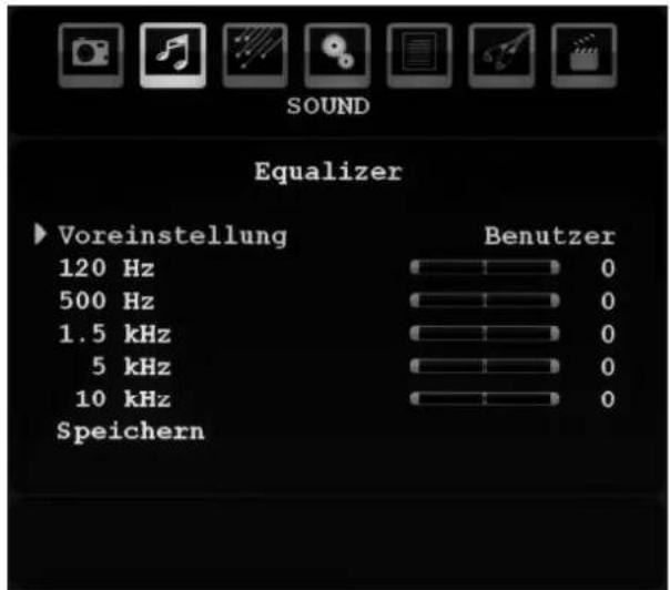 Tevion P15017 (MD 30373) - Untermenü EQUALIZER - 1