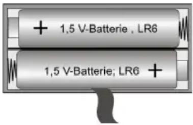 1,5 V-Batterie , LR6 1,5 V-Batterie; LR6