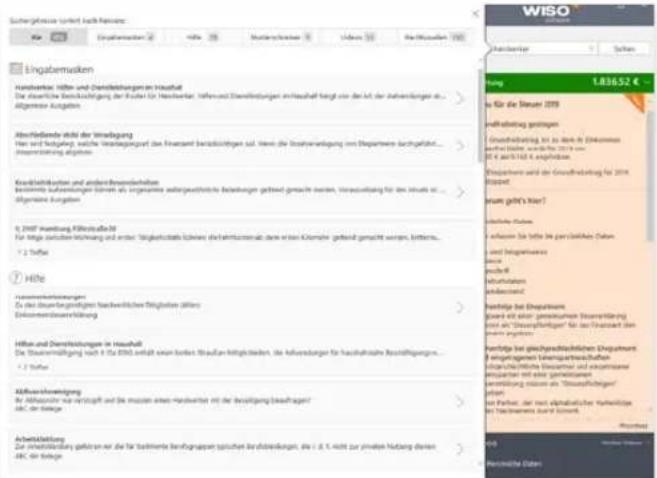 Wiso steuer:Sparbuch 2020 - Belege „chaotisch“ erfassen – die Schnellsuche nach Eingabefeldern - 3