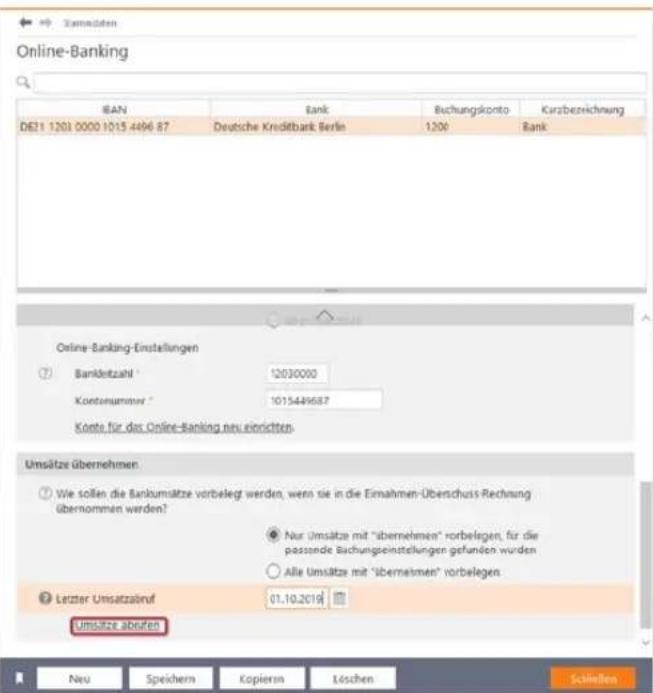 Wiso steuer:Sparbuch 2020 - Bankumsätze online abrufen - 1
