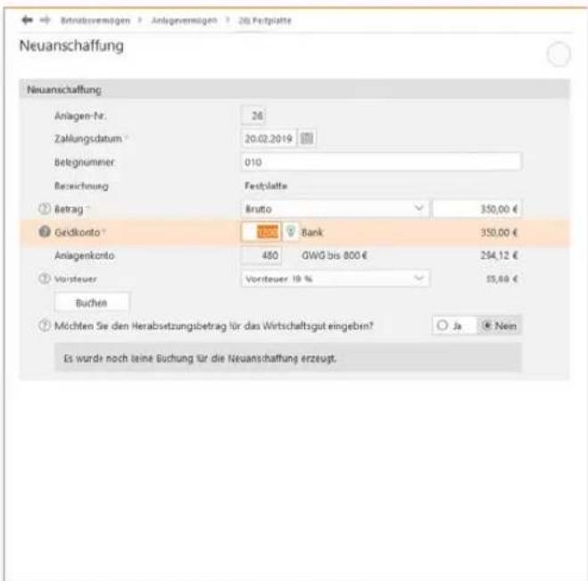 Wiso steuer:Sparbuch 2020 - Info: Solche und solche geringwertige Wirtschaftsgüter - 1