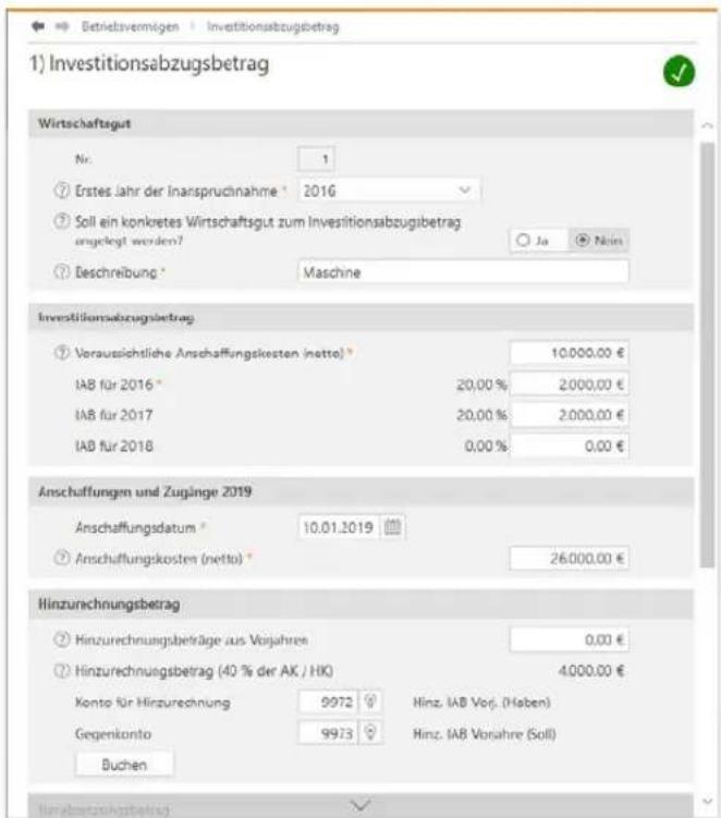 Wiso steuer:Sparbuch 2020 - Investitionsabzugsbetrag - 1