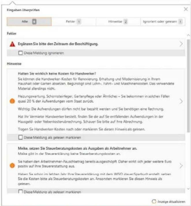 Wiso steuer:Sparbuch 2020 - Lektorat inklusive – die Plausibilitätsprüfung - 2
