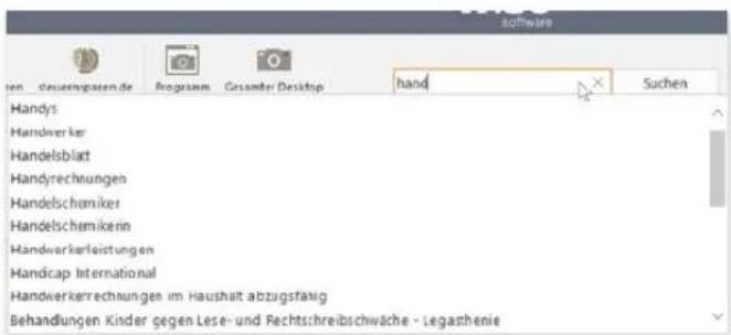 Wiso steuer:Sparbuch 2020 - Belege „chaotisch“ erfassen – die Schnellsuche nach Eingabefeldern - 1
