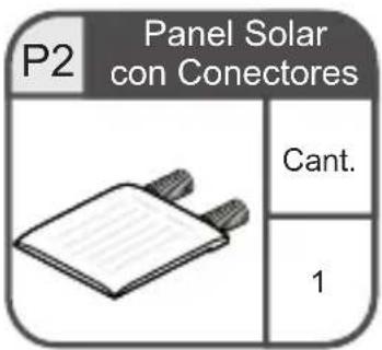 P2 Panel Solar con Conectores Cant. 1