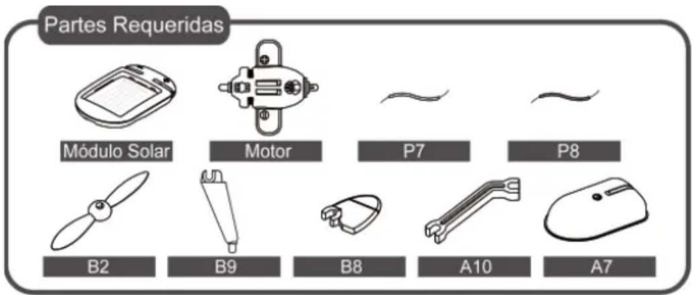 Partes Requeridas Módulo Solar Motor P7 P8 B2 B9 B8 A10 A7