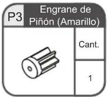 P3 Engrane de Piñón (Amarillo) Cant. 1