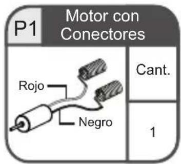 P1 Motor con Conectores Rojo Negro Cant. 1