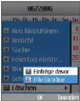 LG U400 - Löschen von Terminen - 1
